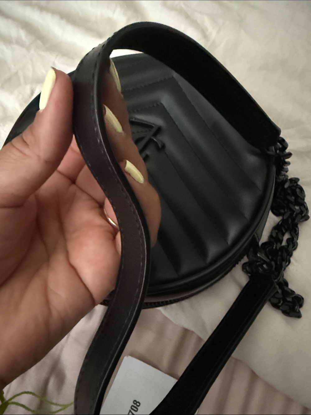 Saint Laurent Black Quilted Round Crossbody Bag with Monogram - Picture 9 of 13